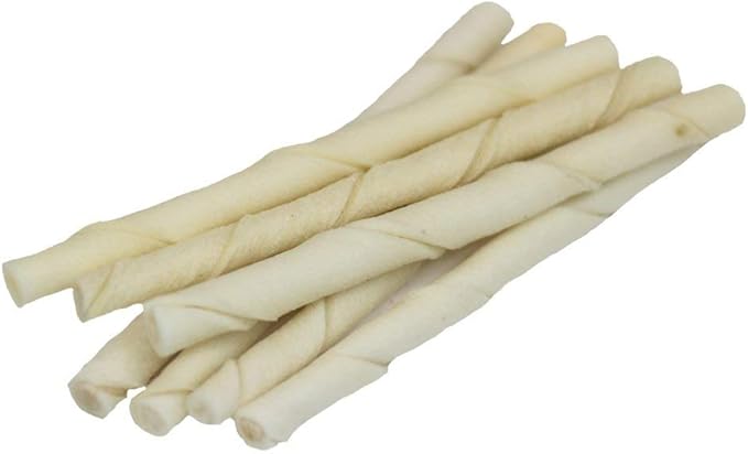 Lucky Premium Treats Plain Rawhide Sticks – All-Natural Rawhide Dog Treats for Small Dogs, Gluten Free Premium Small Dog Treats (125 Chews)