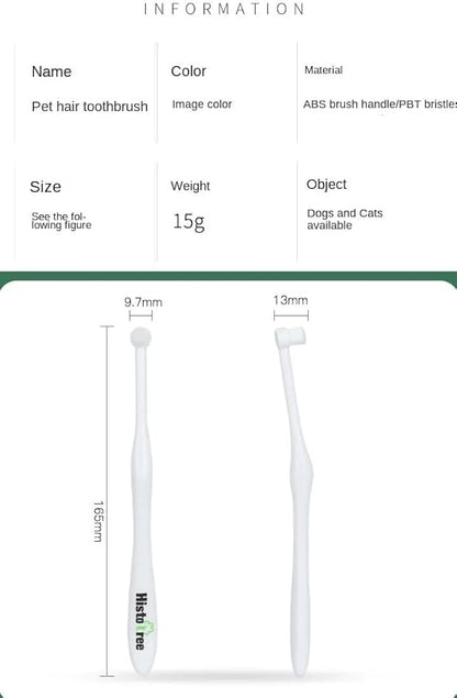 Micro Small pet Toothbrush, Cat and Dog Toothbrush, Dog Teeth Cleaning, Dental Brush for Small & Large Pets, Soft Bristle Brush for Dogs and Cats, Yorkies and Chihuahuas