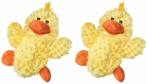 Kong Low Stuffing with Squaker dog Toy Small Color:Duck Size:Pack of 2