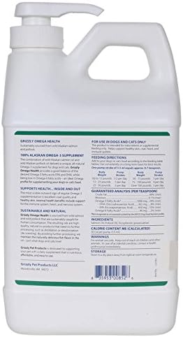 Omega Health for Dogs & Cats, Wild Salmon Oil/Pollock Oil Omega-3 Blend