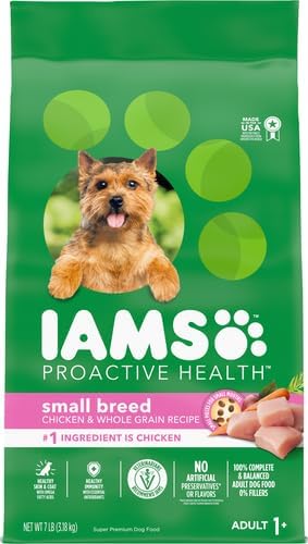 IAMS Small & Toy Breed Adult Dry Dog Food for Small Dogs with Real Chicken, 7 lb. Bag