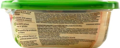 Rachael Ray Nutrish Premium Natural Wet Dog Food with Added Vitamins & Minerals, Chicken Paw Pie Recipe, 8 Ounce Tub (Pack of 8)
