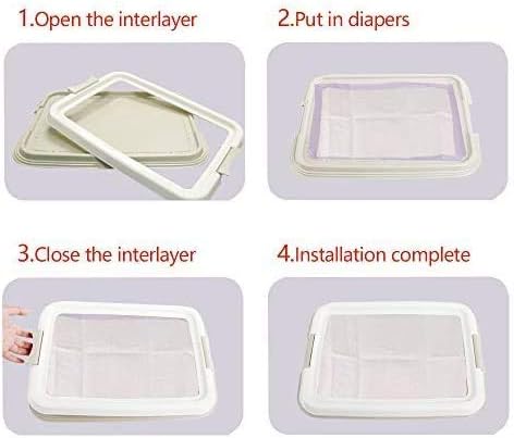 PAWISE Dog Training Pad Holder Tray, Indoor Puppy Potty Pee Pad Floor Tray with 12pcs Pee Pads