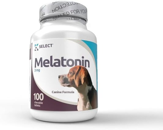 3 mg Melatonin - 100 Chewable Tablets, Melatonin for Dogs - Natural Immune System Booster