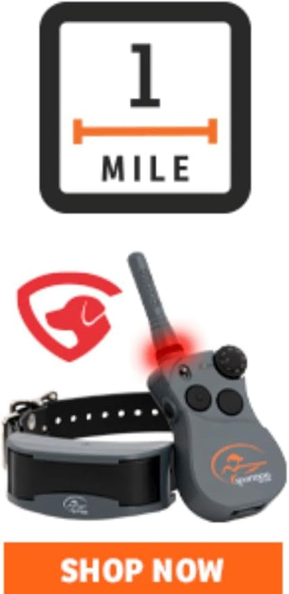 SportDOG Brand SportHunter 825X Shock Collar - 1/2 Mile Range - Dog Training Collar with Shock, Vibrate, and Tone, Rechargeable Remote Trainer