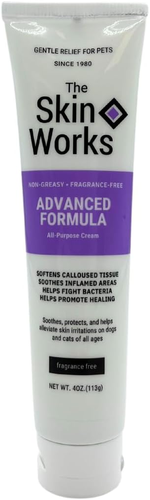 Skin Works, 4 oz | All Natural Ingredients, Non-Greasy, Soothing and Healing, Softens Calluses, Calms Inflamed Areas, Moisturizes Dry Skin for Pets and Humans