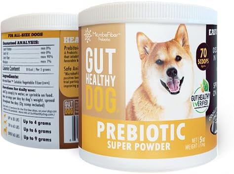 Gut Healthy Dog Prebiotic Super Powder - Digestive Health Supplement for Dogs - Supports Gut Microbiome - Boosts Immune System - Made in USA