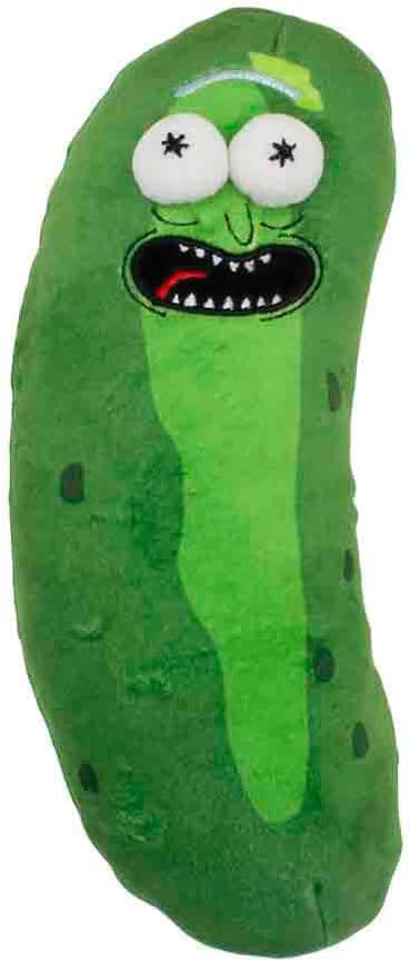 Buckle-Down Dog Toy, Comedy, Plush Squeaker Rick and Morty Pickle Rick Greens, DTPT-RMYR 10" x 3"