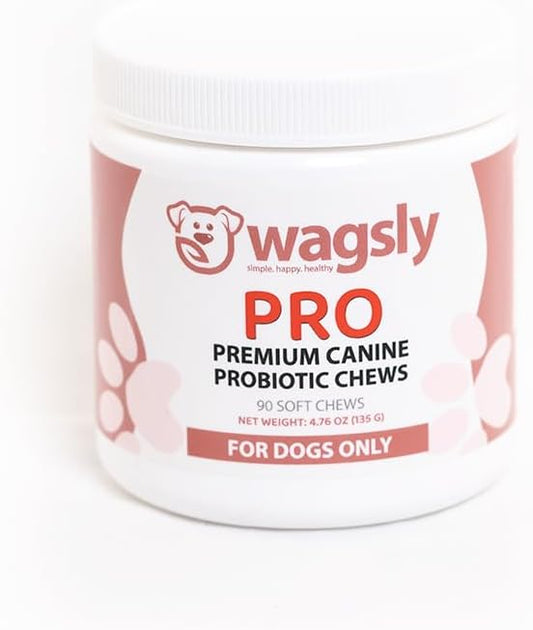 PRO – Daily Probiotic for Dogs Digestive Health - Bacillus Coagulans, Digestive Enzymes, Immune Support, Diarrhea & Bowel Relief, Natural Duck Flavor - 90 Count - Dog Gut Health Supplement