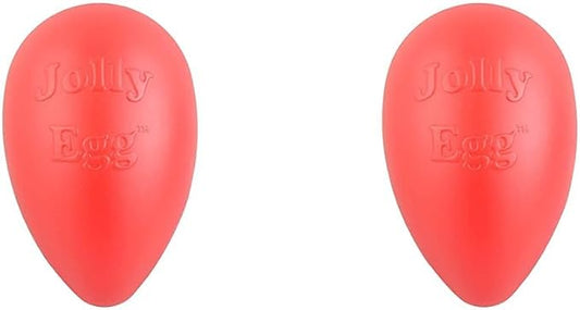 Jolly Pets Jolly Egg Dog Toy, 8 Inches/Medium, Red (JE08 RD) (Pack of 2)