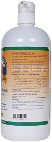 Grizzly Omega Health for Dogs & Cats, Wild Salmon Oil/Pollock Oil Omega-3 Blend