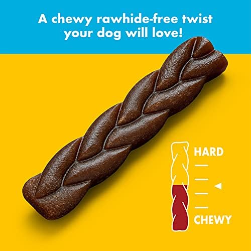 5-Inch Dog Chew Braids, Made in The USA, All Natural Rawhide-Free Highly-Digestible Treats, Chicken Delight - 7 Count