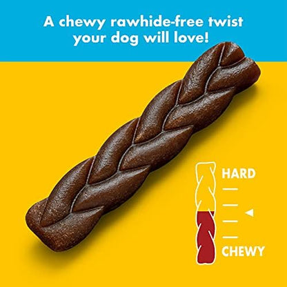 5-Inch Dog Chew Braids, Made in The USA, All Natural Rawhide-Free Highly-Digestible Treats, Chicken Delight - 7 Count