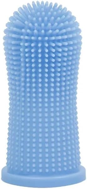 LL Goods 3-Pack Dog Finger Toothbrush Kit - Big Mouth Toothbrush, Dog Teeth Cleaning Essentials, Blue