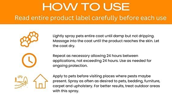 Flea and Tick Spray for Fleas, Ticks and Mosquitoes - Application for Dogs, Cats and Home (100 ml)