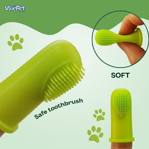 Dog Dual-Sided Silicone Toothbrush | Soft, Safe and Gentle on Gums | Best Dental Care for Your Fur Babies e | Cleans Dog Teeth Well and Massages The Gums | Set of 4 Colored pet Toothbrush