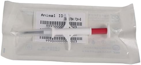 ISO Animal ID Microchips from Germany 2.12X12 mm 20 Packs with Unique 15 Digit ID Number for Pets Dogs Cats Horse Identification Universal Standard Preload Bioglass RFID Tags (20)