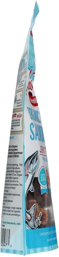 Tender & True Pet Nutrition Sustainable Salmon Recipe Jerky blue bag 4 ounces