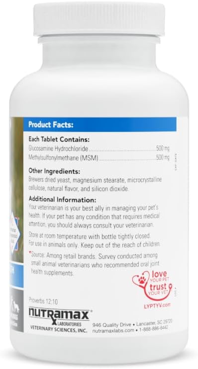 Nutramax Cosequin Standard Strength Joint Health Supplement for Dogs, with Glucosamine and MSM, 75 Chewable Tablets (Pack of 2)
