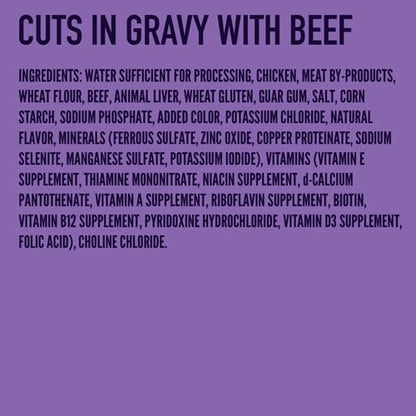 A Strong Heart Wet Dog Food, Cuts in Gravy with Beef - 13.2 oz Cans (Pack of 12), Made in The USA with Real Beef
