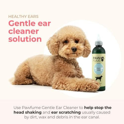 Pawfume Gentle Ear Cleaner for Dogs – Natural Dog Ear Cleaner Solution – Ear Wax Cleaner for Dogs Ear Treatment for Dogs – Dog Ear Wash Ear Cleaning Solution for Dogs – Dog Ear Wash Cleaner, Pack of 4