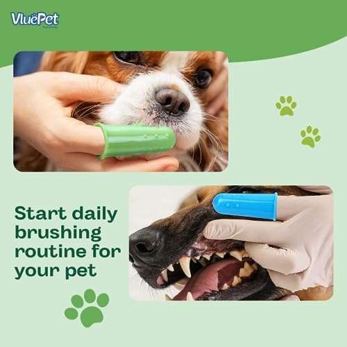 Dog Dual-Sided Silicone Toothbrush | Soft, Safe and Gentle on Gums | Best Dental Care for Your Fur Babies e | Cleans Dog Teeth Well and Massages The Gums | Set of 4 Colored pet Toothbrush