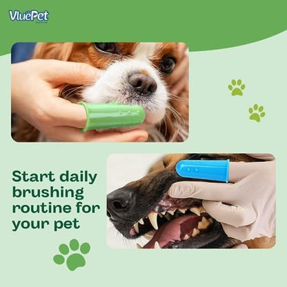 Dog Dual-Sided Silicone Toothbrush | Soft, Safe and Gentle on Gums | Best Dental Care for Your Fur Babies e | Cleans Dog Teeth Well and Massages The Gums | Set of 4 Colored pet Toothbrush