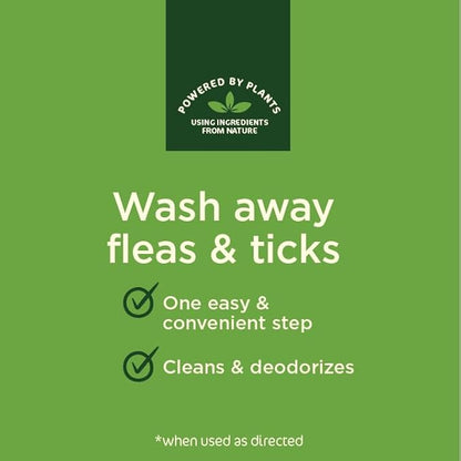 SimpleSource® Flea & Tick Shampoo for Cats, Powered by Plants, Kills Fleas, Flea Eggs, Flea Larvae, Ticks, & Mosquitos, Cleans & Deodorizes, 12oz Bottle