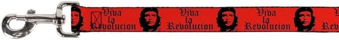 Dog Leash Che Red Black 4 Feet Long 1.5 Inch Wide