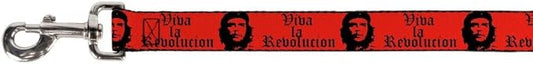 Dog Leash Che Red Black 6 Feet Long 1.5 Inch Wide