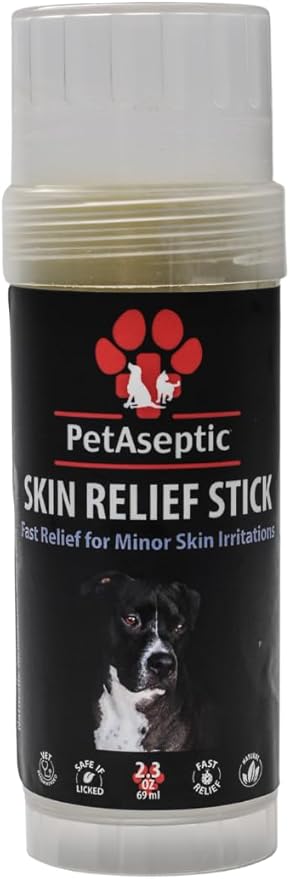 Skin Relief Stick Topical Skin Treatment for Dogs | Helps with Cuts, Burns, Rashes, Wounds, Dry Itchy Skin, Hot Spots, & Irritated Skin | Helps Restore, Heal, & Protect Skin | 2.3oz Stick