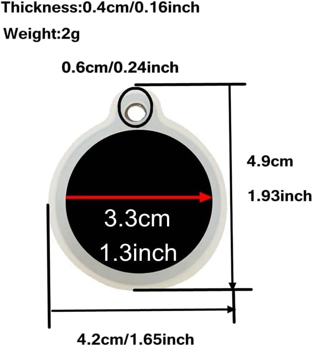Dog Tag Silencer, Extra Large Silicone Round Protector for Pet ID Tags, 6 Pieces, Clear, Lightweight, Soundless