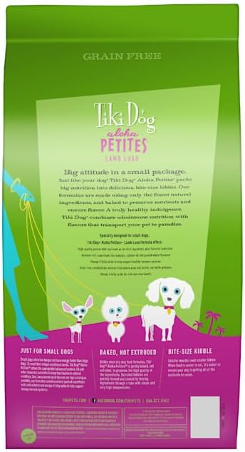 Tiki Dog Born Carnivore for Dogs, Savory Lamb, Peas & Lentils Recipe, Grain Free Baked Kibble for Maximum Nutrition, For Adult Dogs and All Size Breed Dogs, 10 lbs. Bag