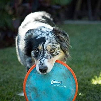 Chuckit! Fetch Medley Dog Ball Dog Toys, Medium (2.5 Inch) Pack of 3, for Medium Breeds & Paraflight Flying Disc Dog Toy, Large (9.75"), Orange and Blue