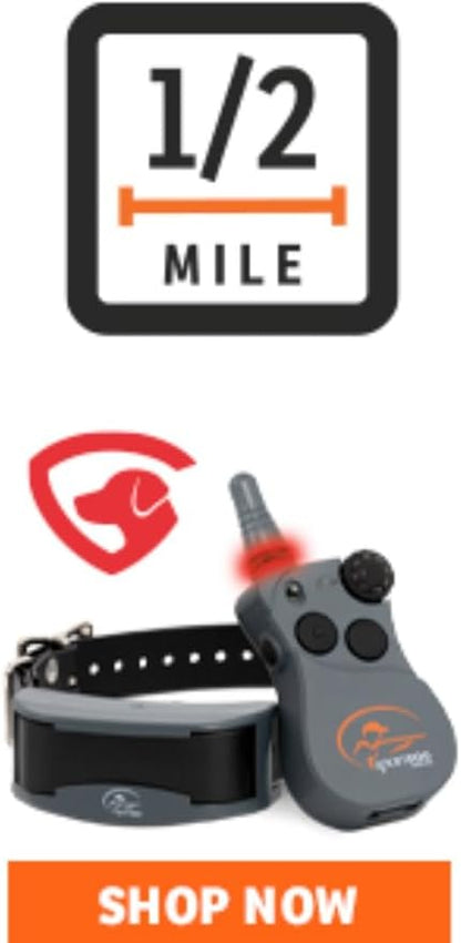 SportDOG Brand SportHunter 825X Shock Collar - 1/2 Mile Range - Dog Training Collar with Shock, Vibrate, and Tone, Rechargeable Remote Trainer