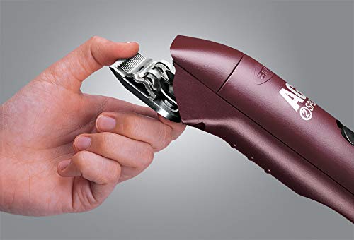 Andis 23330 Professional AGC Super 2-Speed Horse Clipper with Detachable Blade - Cool & Quiet Running Design - includes Ultra Edge Size T-84 Blade for Complete Horse Grooming - Burgundy