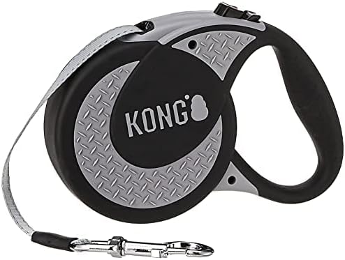 Alcott Kong Ultimate Retractable Dog Leash, Extra Large, Grey, 16' Long