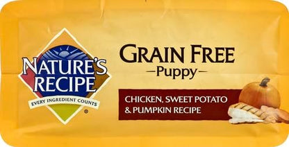 Nature′s Recipe Grain Free Puppy Chicken, Sweet Potato & Pumpkin Recipe Dry Dog Food, 4 lb. Bag