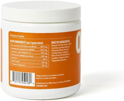 Ollie Zoomies Dog Hip and Joint Supplement - Glucosamine For Dogs - Glucosamine Chondroitin for Dogs - Joint Supplement For Dogs - Dog Joint Supplement - Hip and Joint Supplement Dogs - 60 Count Appx.