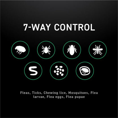 Flea and Tick Prevention for Dogs, Repellent, and Control, Fast Acting Waterproof Topical Drops for Large Dogs, 3 Monthly Doses