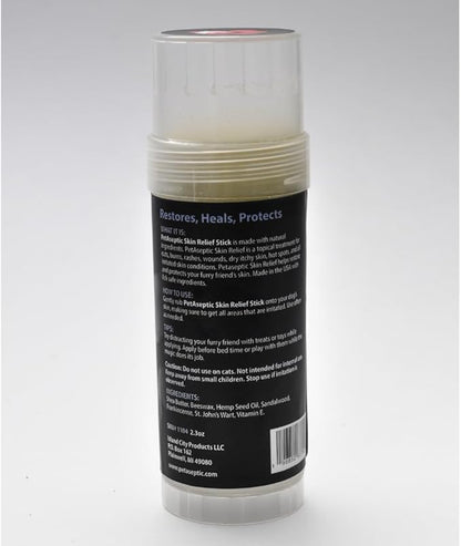 Skin Relief Stick Topical Skin Treatment for Dogs | Helps with Cuts, Burns, Rashes, Wounds, Dry Itchy Skin, Hot Spots, & Irritated Skin | Helps Restore, Heal, & Protect Skin | 2.3oz Stick