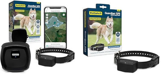 PetSafe Guardian GPS Connected Customizable Fence for 2 Dogs - World's Most Reliable GPS Fence Technology, Subscription-Free GPS Dog Fence, Create Your Own Boundary - Includes 2 Collars