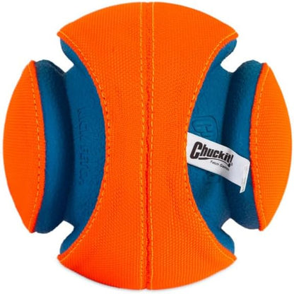 Chuckit! Kick Fetch Ball Dog Toy, Small (6 Inch) and ChuckIt! Paraflight Flying Disc Dog Toy, Large (9.75")