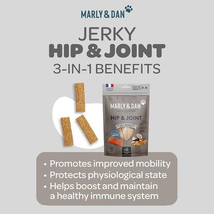 Marly & Dan Baked Salmon Jerky Snack Bar for Dogs w/Sweet Potato & Glucosamine - Treats Dogs Adore, Naturally Healthy & Functional Hip & Joint Recipe, Rich in Omega 3/6, 6 oz