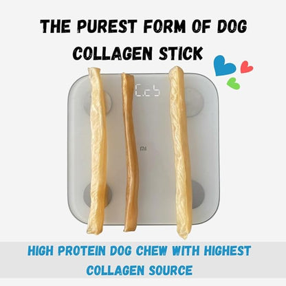Amazing Dog Treats - Large Collagen Stick - (6 Inch - 8 Count) - Collagen Beef Cheek Rolls for Dogs - 100% Pure Collagen Sticks for Dogs - No Hide Bones for Dogs