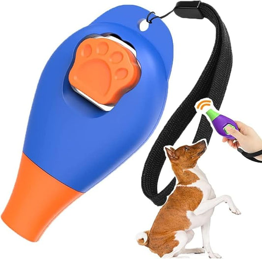 Dog Training Clicker with Wrist Strap Durable Lightweight Easy to Use, Pet Training Clicker for Cats Puppy Birds Horses. Perfect for Behavioral Training (Blue)