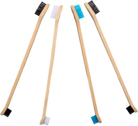 Mighty Mutt Bamboo Pet Toothbrush – Double-Sided Dog Toothbrush | Easy to Use for Dog Teeth Cleaning | Pet Friendly | Soft, Gentle Dog Tooth Brush for Any Size Breed – 4 Pack