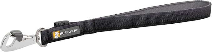 Ruffwear, Front Range Short Traffic Leash with Padded Handle, 15-inch (38cm) Durable Short Dog Lead for Training and Walking, Basalt Gray