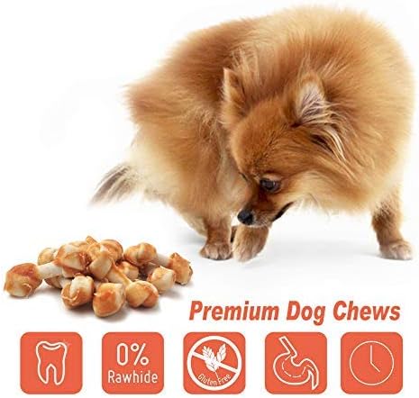 Premium Dog Bones, Made with Real Chicken & Wholesome Vegetables, Rawhide Alternative, Large 2pcs/pack x2packs