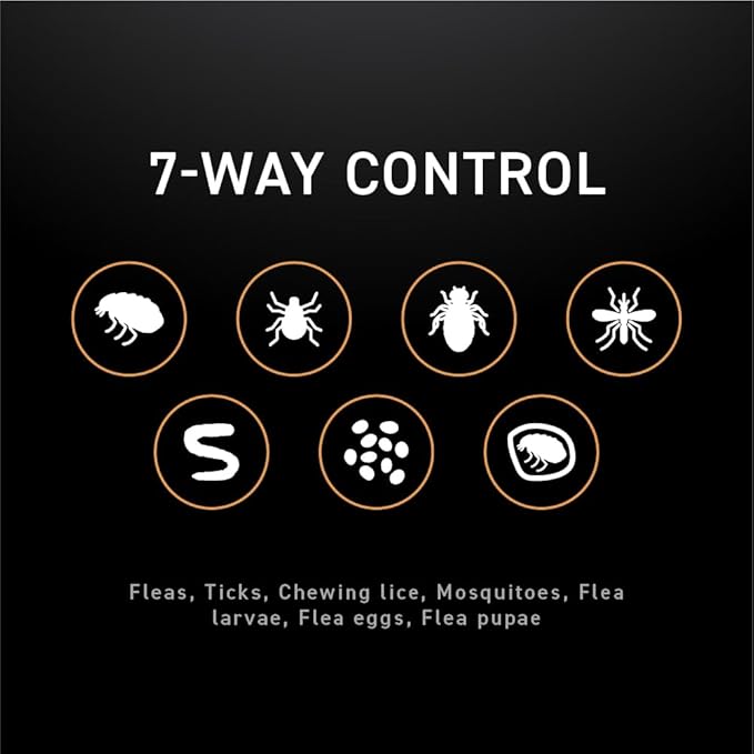 Flea and Tick Prevention for Dogs, Repellent, and Control, Fast Acting Waterproof Topical Drops for Medium Dogs, 3 Monthly Doses